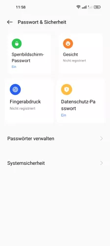 Realme Android 12 - realme UI 3 Fingerabdruck