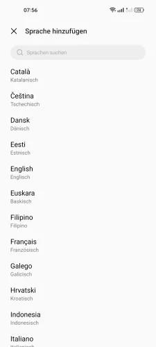 Realme Android 12 - realme UI 3 Sprache wählen