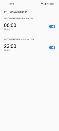Realme Android 12 - realme UI 3 Zeitplan festlegen