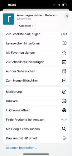 Safari iPhone Zum Home-Bildschirm