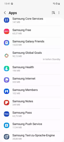 Samsung Android 13 - One UI 5 Samsung Internet wählen