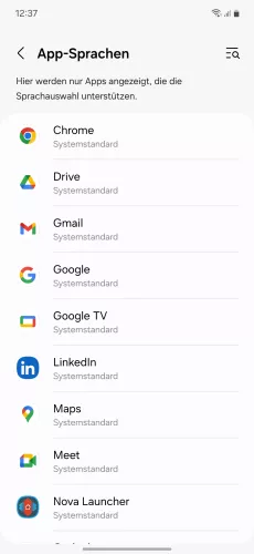 Samsung Android 14 - One UI 6 App wählen