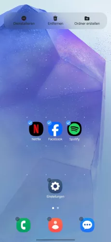 Samsung Android 14 - One UI 6 Apps vom Startbildschirm entfernen
