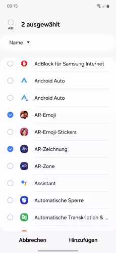 Samsung Android 14 - One UI 6 Apps wählen