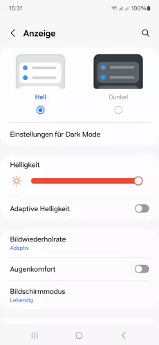 Samsung Android 14 - One UI 6 Augenkomfort