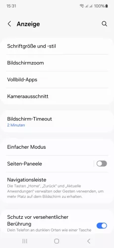 Samsung Android 14 - One UI 6 Bildschirmzoom