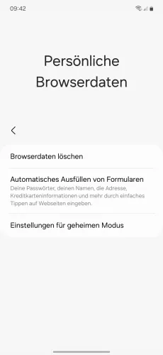 Samsung Android 14 - One UI 6 Browserdaten löschen