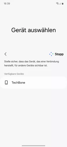 Samsung Android 14 - One UI 6 Datei über Bluetooth senden