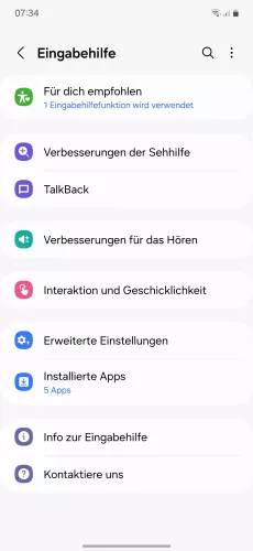 Samsung Android 14 - One UI 6 Erweiterte Einstellungen