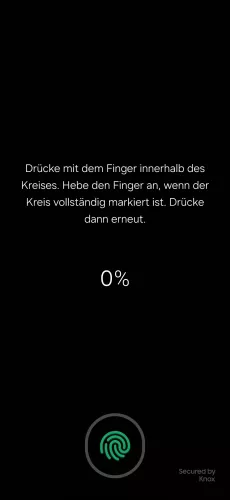 Samsung Android 14 - One UI 6 Finger scannen