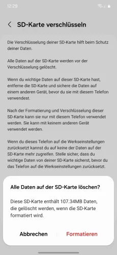 Samsung Android 14 - One UI 6 Formatieren