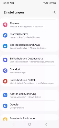 Samsung Android 14 - One UI 6 Konten und Sicherung