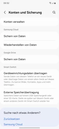 Samsung Android 14 - One UI 6 Konten verwalten