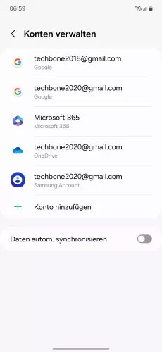 Samsung Android 14 - One UI 6 Konto hinzufügen