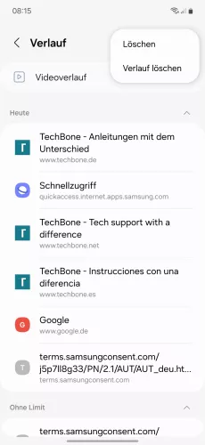 Samsung Android 14 - One UI 6 Löschen