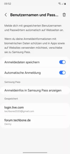 Samsung Android 14 - One UI 6 Löschen