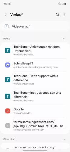 Samsung Android 14 - One UI 6 Menü