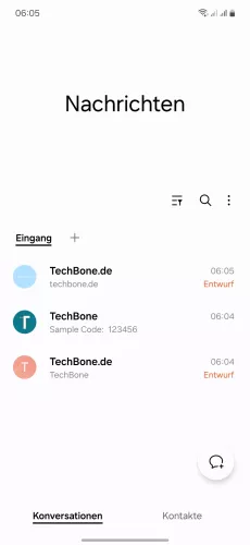 Samsung Android 14 - One UI 6 Neue Nachricht