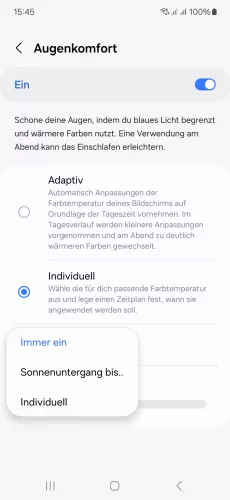 Samsung Android 14 - One UI 6 Option wählen