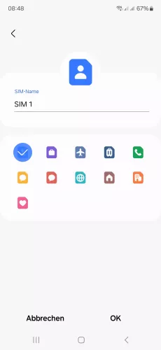 Samsung Android 14 - One UI 6 SIM-Symbol ändern Samsung Android 14 - One UI 6 SIM-Symbol ändern
