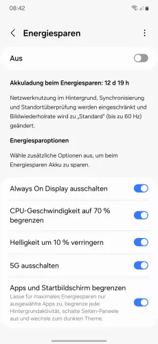 Samsung Android 14 - One UI 6 Ultra-Energiesparmodus einschalten