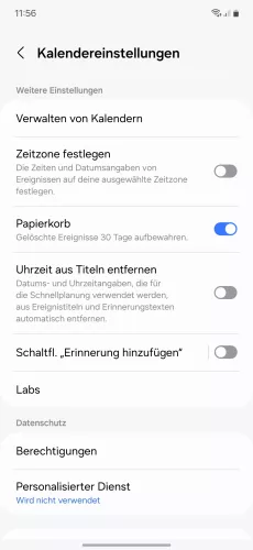 Samsung Android 14 - One UI 6 Verwalten von Kalendern