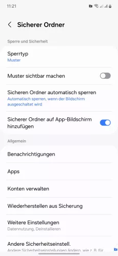 Samsung Android 14 - One UI 6 Weitere Einstellungen