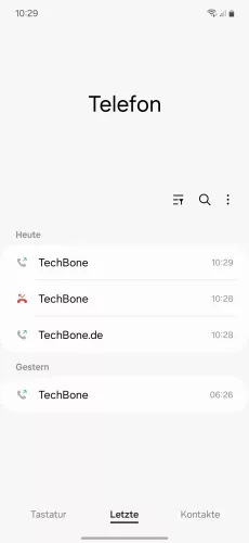 Samsung Android 14 - One UI 6 Wähltastatur öffnen