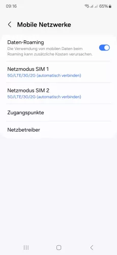 Samsung Android 14 - One UI 6 Zugangspunkte