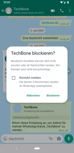 WhatsApp Android Blockieren