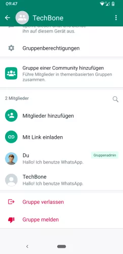 WhatsApp Android Mit Link einladen