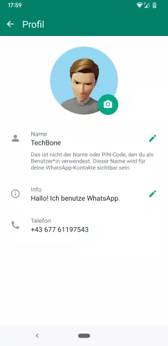 WhatsApp Android Name