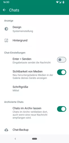 WhatsApp Android Schriftgröße