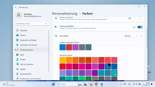 Windows 11 Windows 11 Akzentfarbe ändern
