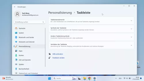 Windows 11 Windows 11 Andere Taskleistensymbole
