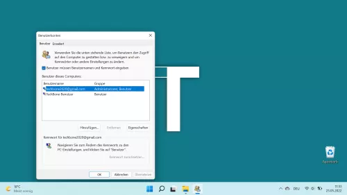 Windows 11 Windows 11 Eingabe von Kennwort deaktivieren