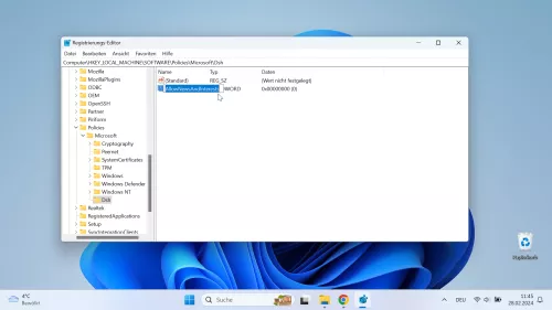 Windows 11 Windows 11 In AllowNewsAndInterests umbenennen