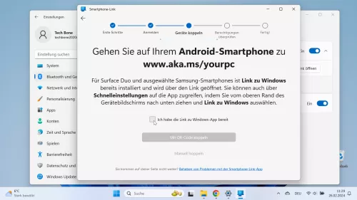 Windows 11 Windows 11 Link zu Windows auf Smartphone ausführen