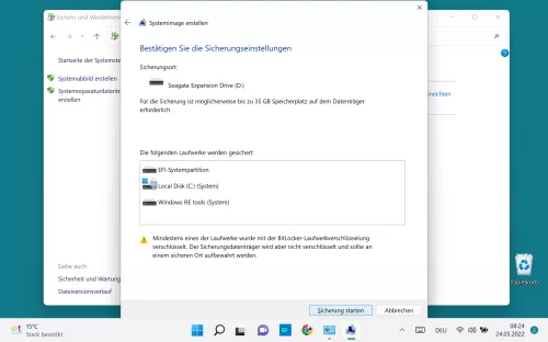 Windows 11 Windows 11 Sicherung starten