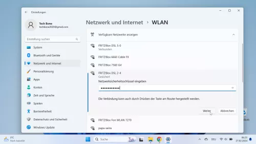 Windows 11 Windows 11 WLAN-Passwort eingeben
