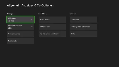 Xbox Xbox Auflösung