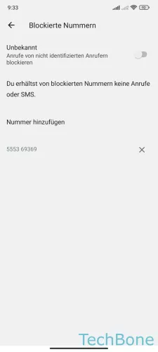Xiaomi Android 13 - MIUI 14 Anonyme Anrufer blockieren