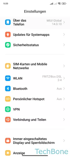 Xiaomi Android 13 - MIUI 14 Über das Telefon