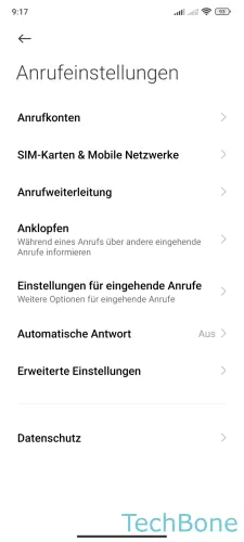 Xiaomi Android 13 - MIUI 14 Einstellungen für eingehende Anrufe