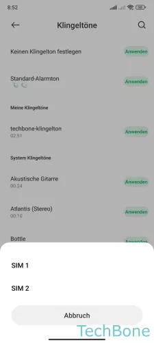 Xiaomi Android 13 - MIUI 14 SIM-Karte wählen