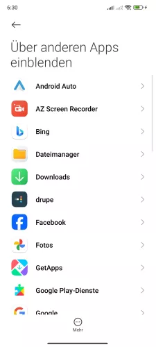 Xiaomi Android 14 - HyperOS 1 App wählen