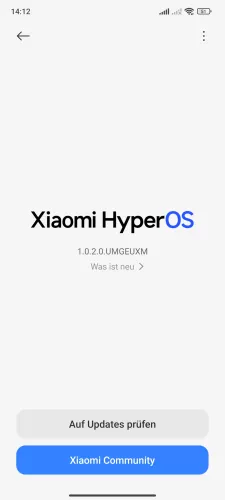 Xiaomi Android 14 - HyperOS 1 Menü