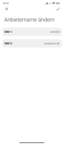 Xiaomi Android 14 - HyperOS 1 SIM-Karte wählen