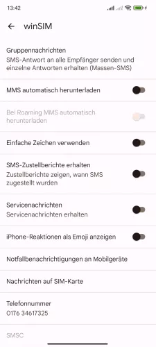 Xiaomi Android 14 - HyperOS 1 SMS-Zustellberichte