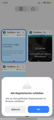 Xiaomi Android 15 - HyperOS 2 Alle Tabs schließen